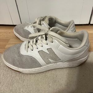 New Balance Cream and White Athletic Shoes